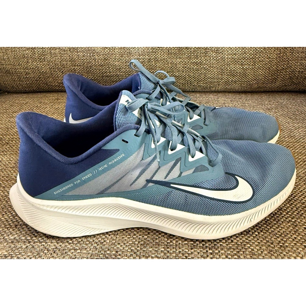 NIKE QUEST 3 MEN'S RUNNING LOW TOP LACE UP SNEAKERS OZONE BLUE Size 15